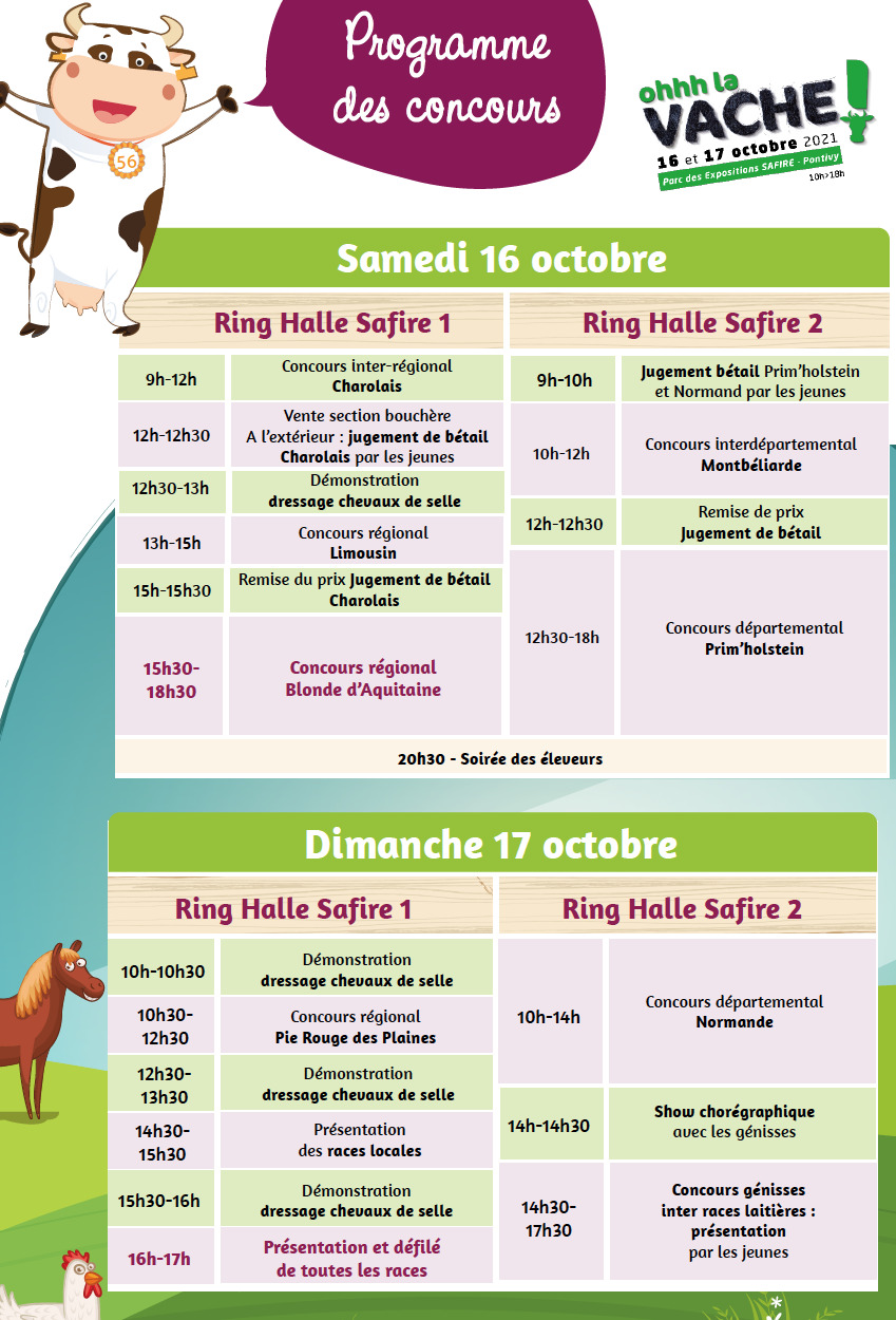 Programme concours Ohhh la vache !